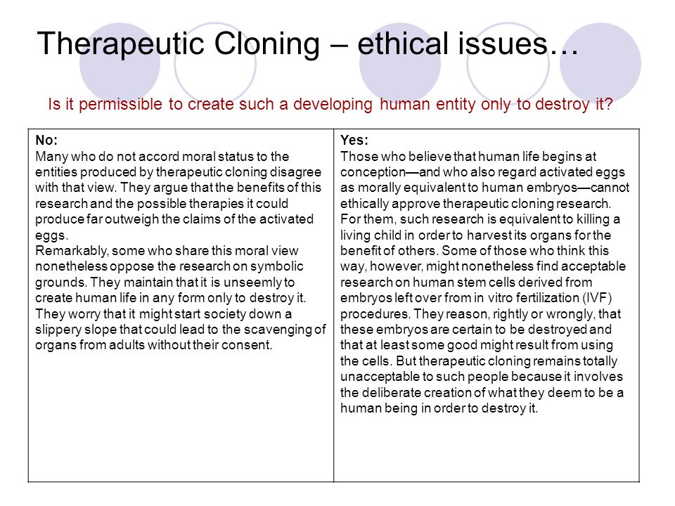 Research papers human cloning ethical issues